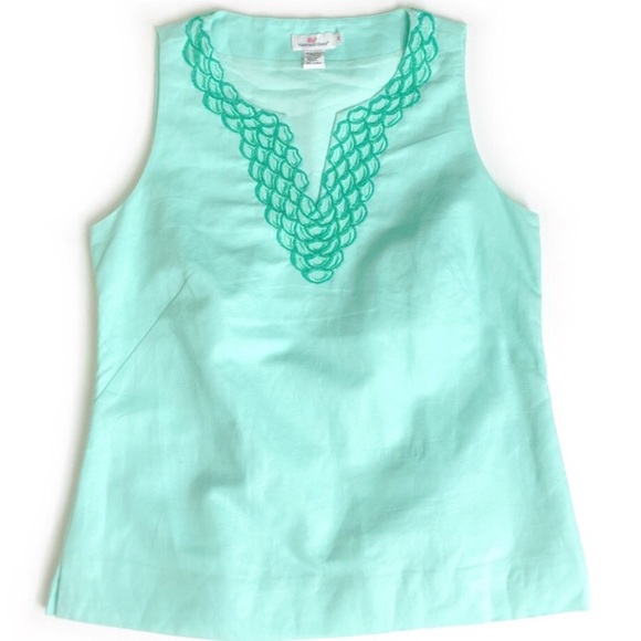 Vineyard Vines Tops - GORGEOUS Mint Vineyard Vines Sleeveless Blouse